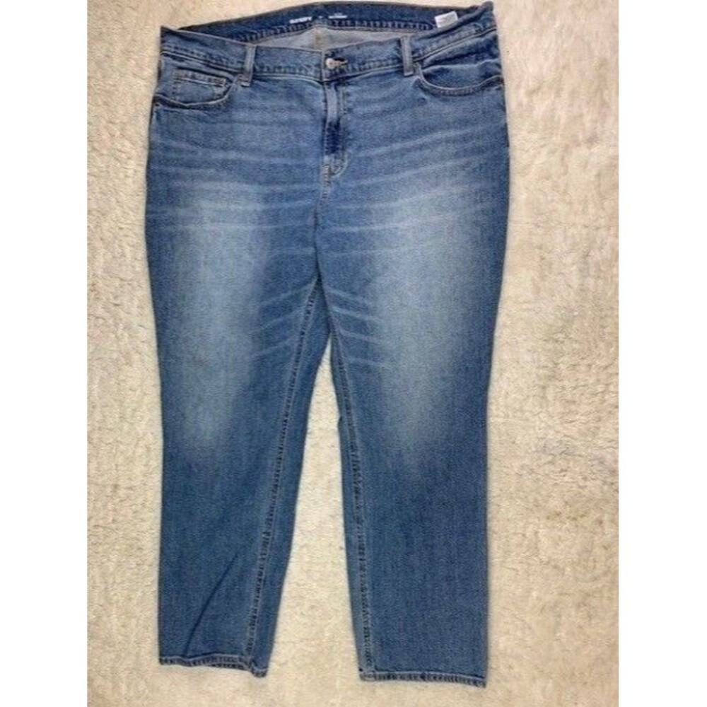 Old Navy Size 16 Womens Jeans Boyfriend Stretch Med Wash High Rise